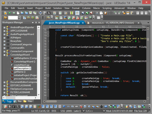 Windows-UEStudio - 强大的文本/代码和十六进制编辑器-增加了IDE功能的